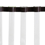 Benzara 5 Metal Frame Support Glass Tube Vase, Bronze and Clear