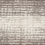 Benzara 84 x 60 Inches Abstract Grid Design Polypropylene Rug, Gray and Black