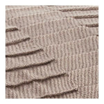 Benzara 60 x 50 Inches Acrylic Throw with Pleated Design, Set of 3, Brown