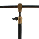 Benzara 10 Inches Metal Telescopic Necklace Stand, Black and Brass