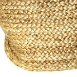 Benzara 18.5 Inch Woven Hemp Basket with Handles, Natural Brown
