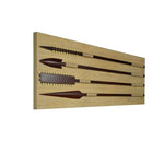 Benzara 26 x 24 Handmade Spear Engraved Shadow Box Wall decor, Brown