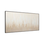 Benzara Rectangular Canvas Wall Art with Abstract Design, Beige and Off White