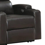 Benzara 43 inch 1 Straight Arm Leatherette Reclining Chair, Black