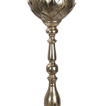 Benzara Metal Finial with Bud Shaped Design and Pedestal Base, Gold