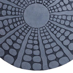 Benzara Round Shape Sandstone Wall Decor with Stardust Pebble, Small, Gray