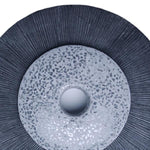 Benzara Round Dual Layer Glass and Sandstone Wall Decor, Small, Gray