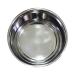 Benzara Stainless Steel Pet Bowl with Anti Skid Rubber Base and Dog Design, Large, Gray and Pink