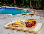 Benzara Dual Tone Finish Wooden Large Cutting or Chopping Board, Brown