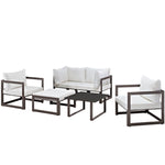 Modway Fortuna 6 Piece Outdoor Patio Sectional Sofa Set