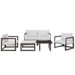 Modway Fortuna 6 Piece Outdoor Patio Sectional Sofa Set