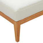 Modway Northlake Outdoor Patio Premium Grade A Teak Wood Ottoman