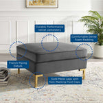 Modway Ardent Performance Velvet Ottoman