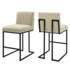 Modway EEI-5741 Indulge Channel Tufted Fabric Counter Stools - Set of 2