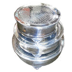 Intriguing 3 Pc Round Cake Stand Hammered Benzara