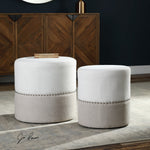 Uttermost Tilda Two-Toned Nesting Ottomans S/2