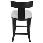 Durable wooden counter stool with minimalist black design