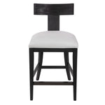 Modern black wood counter stool ideal for kitchen islands and home bars