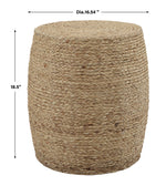 Resort Straw Accent Stool