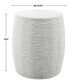 Resort White Accent Stool