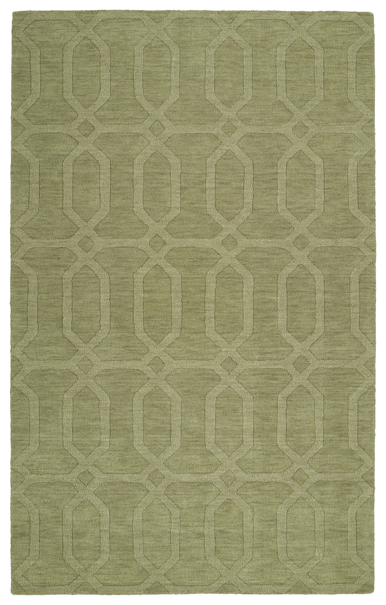 3' x 4' Patchwork Bear & Pinecones Green Rectangle Nylon Area Rug