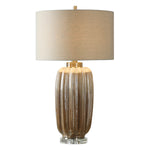 Uttermost Gistova Gold Table Lamp with glossy designer base