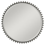 Uttermost Taza round iron wall mirror with sleek frame