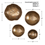 Uttermost 04299 Lucky Coins Brass Wall Decor Bowls