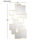09744 Soren Copper Squares Mirror