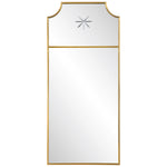 Uttermost Caddington Tall Brass Wall Mirror 18x40 Inch