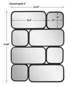 09774 Canute Modern Black Mirror