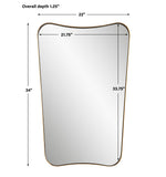 09787 Belvoir Brass Mirror