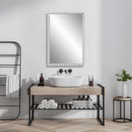 premium clear glass white frame mirror,
