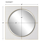 09817 Cyprus White Square Mirror