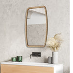 premium clear glass rattan wall mirror,
