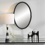 Premium Indoor Oval Mirror – Uttermost Serna, 20×30 in, Horizontal & Vertical