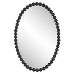 Decorative Matte Black Oval Mirror – Uttermost Serna, Bedroom or Hallway Accent