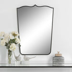 Handcrafted Iron Mirror – Uttermost Tiara, Black Finish, Elegant Wall Accent