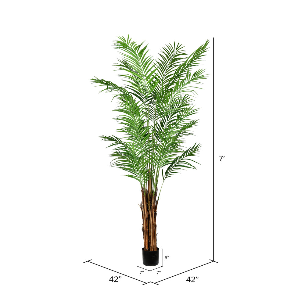 Vickerman TB190770 7' Artificial Potted Giant Areca Palm Tree – Uber Bazaar