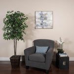 TEC0160-0414 6' Artificial Ficus Tree in a Square Willow Basket