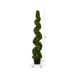 Vickerman TP170460LED 5' Artificial Potted Green Spiral Tree