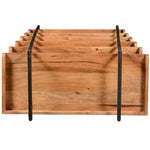 The Urban Port 74 `` 6-Tier Wooden Ladder Storage Bookshelf with Metal Frame, Brown and Black