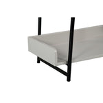 The Urban Port 74 inches 6-Tier Wooden Ladder Storage Bookshelf with Metal Frame, Gray and Black