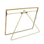 Benzara 9.75 Inch Metal Horizontal Easel Frame with Lock Shutter, Brass