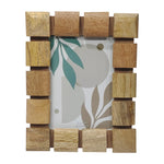 Sagebrook Home 18662-02 Wood, 5X7 Blocks Photo Frame, Natural