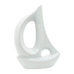 Sagebrook Home 10854-01 White Ceramic Sailboat 13