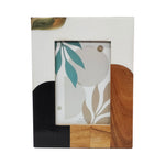Sagebrook Home 18340-01 Resin, 4X6 Mid-Century Photo Frame, Multi