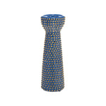 Sagebrook Home 12912-25 Spiked Navy/Gold Ceramic Candle Holder 12