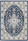 Nourison Cyrus Traditional Ivory/Navy Area Rug
