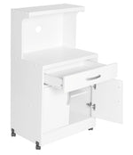 Better Home Shelby Kitchen Wooden Microwave Cart In White